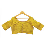 Golden and Yellow Unique Silk Brocade Blouse-30136